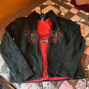 Harley Davidson Zip up sweatshirt with matching tank top